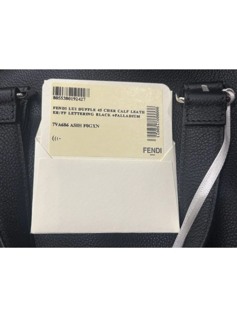 Fendi Lui 45 Duffle Bag in Black Calf Leather With Palladium Hardware